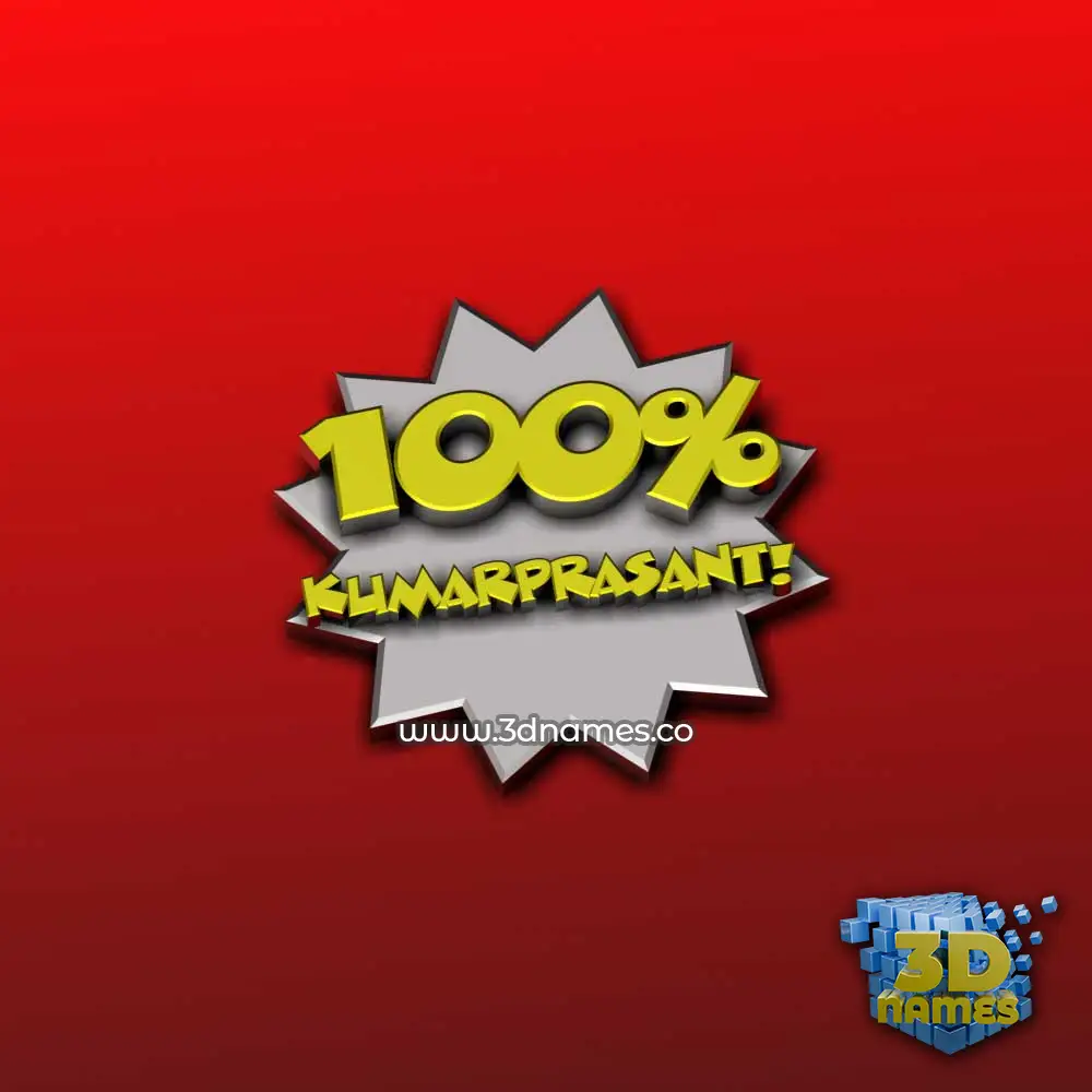 kumarprasant in 100 Percent style - 3D name wallpaper