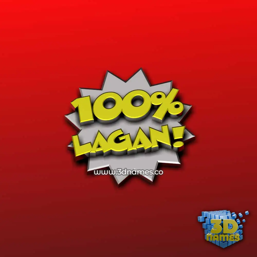 lagan in 100 Percent style - 3D name wallpaper