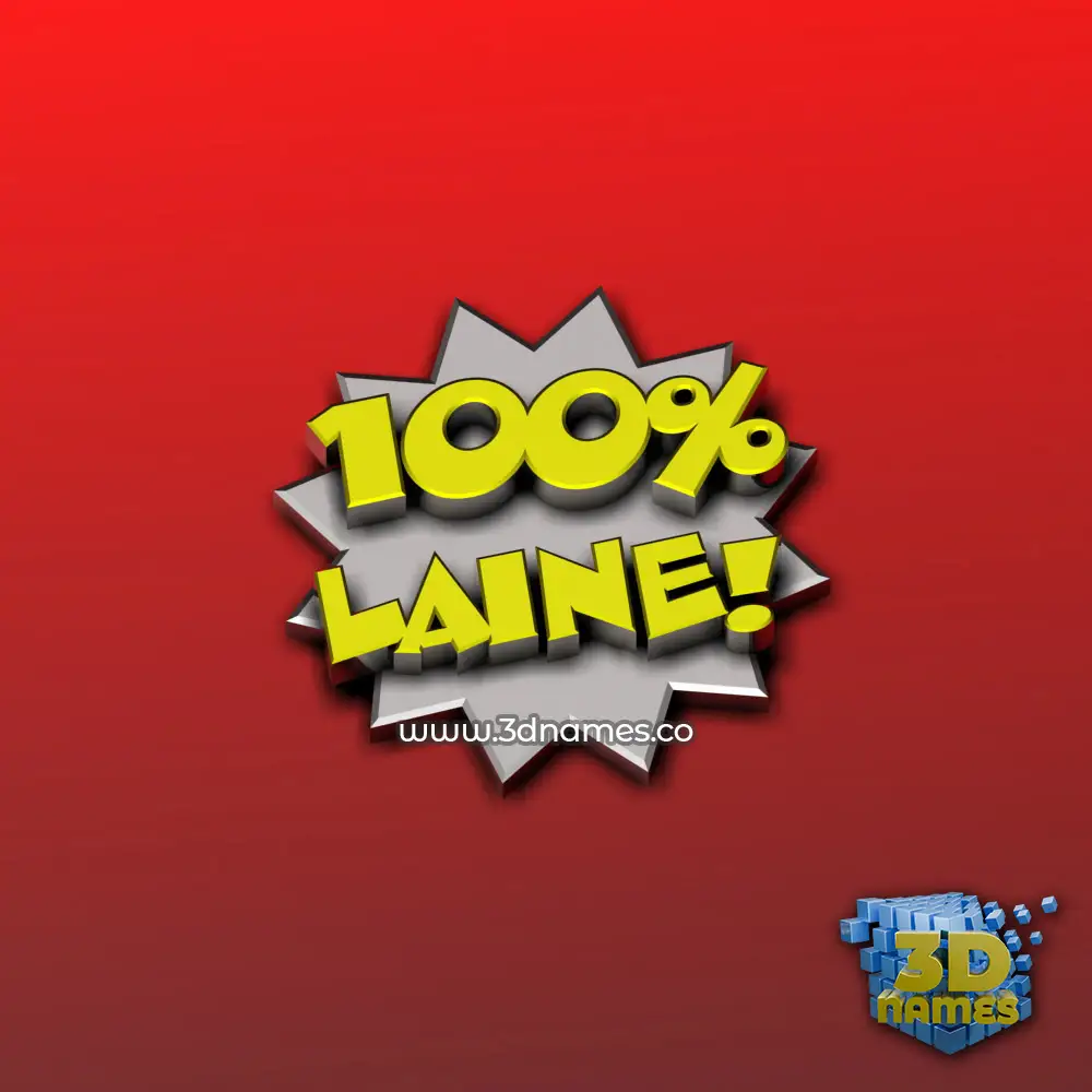 laine in 100 Percent style - 3D name wallpaper