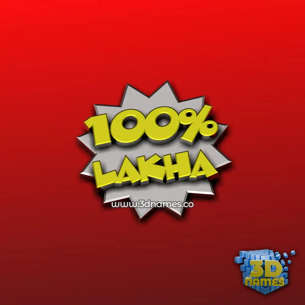 lakha in 100 Percent style - 3D name wallpaper