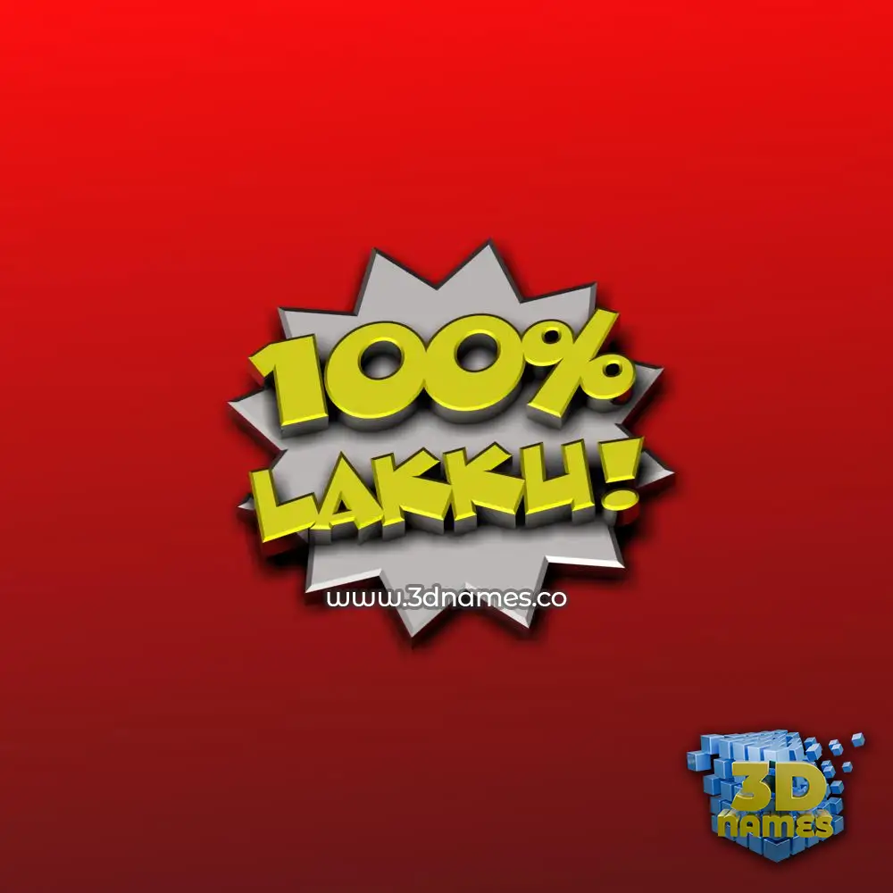 lakku in 100 Percent style - 3D name wallpaper