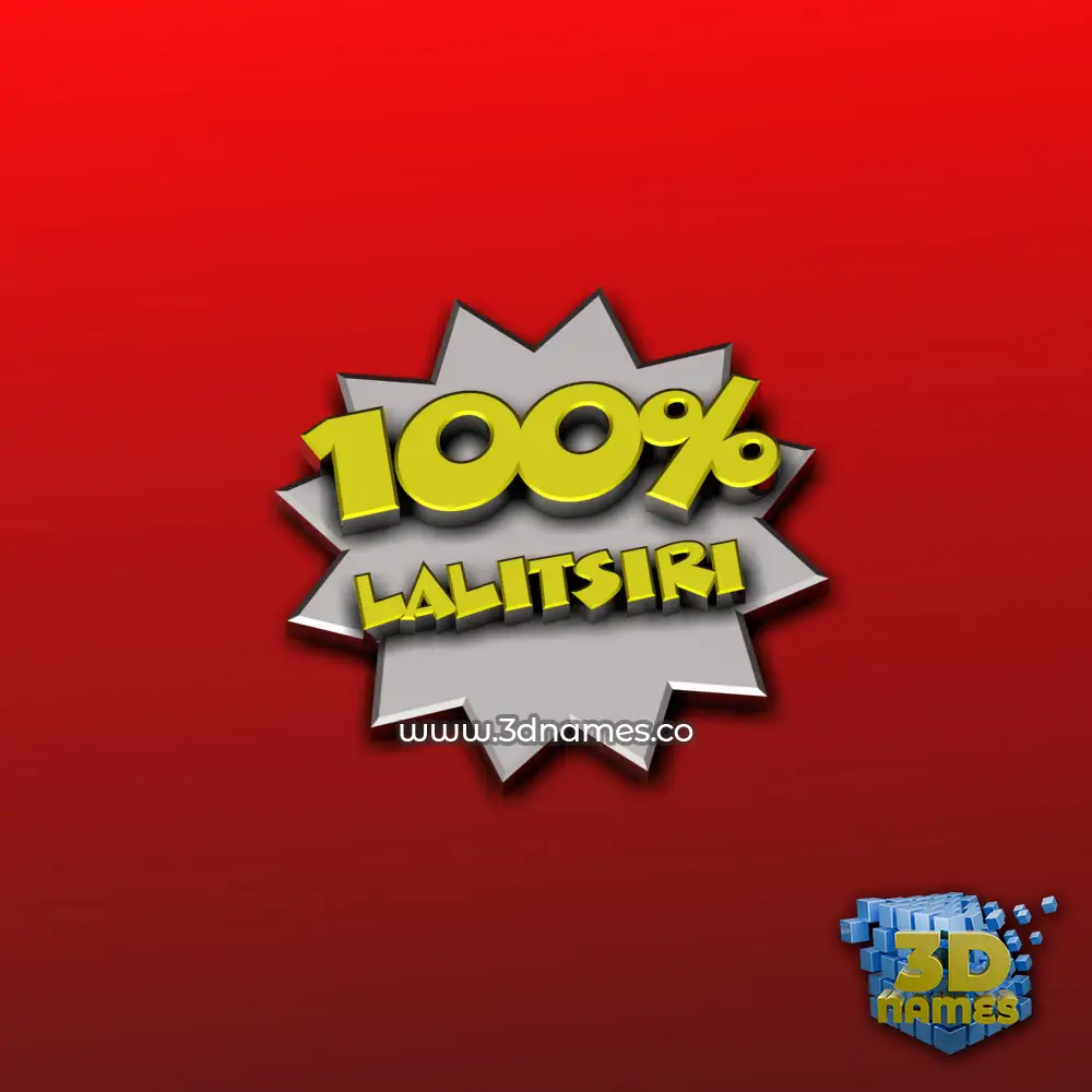 lalitsiri in 100 Percent style - 3D name wallpaper