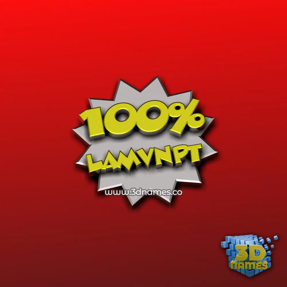 lamvnpt in 100 Percent style - 3D name wallpaper