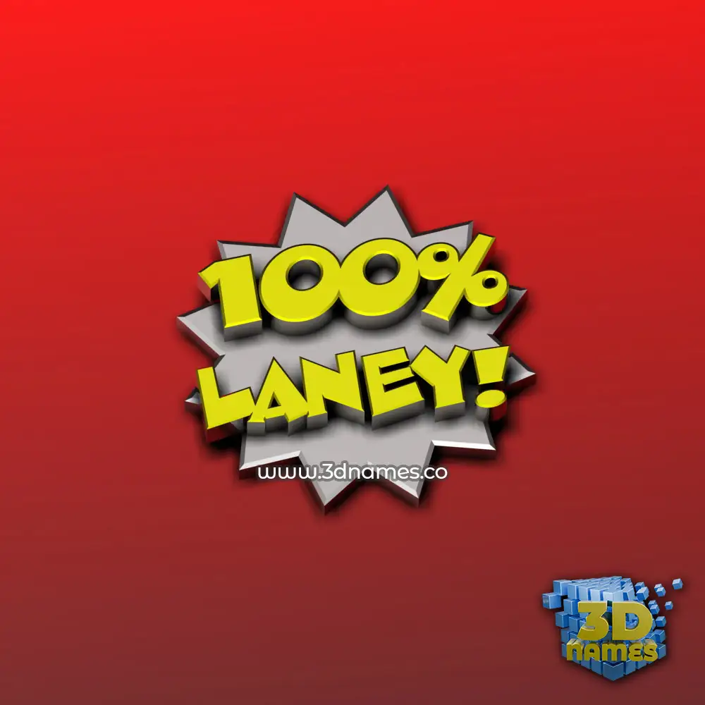 laney in 100 Percent style - 3D name wallpaper