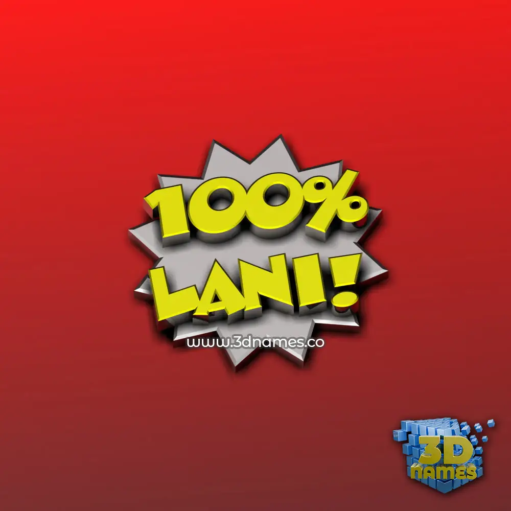 lani in 100 Percent style - 3D name wallpaper