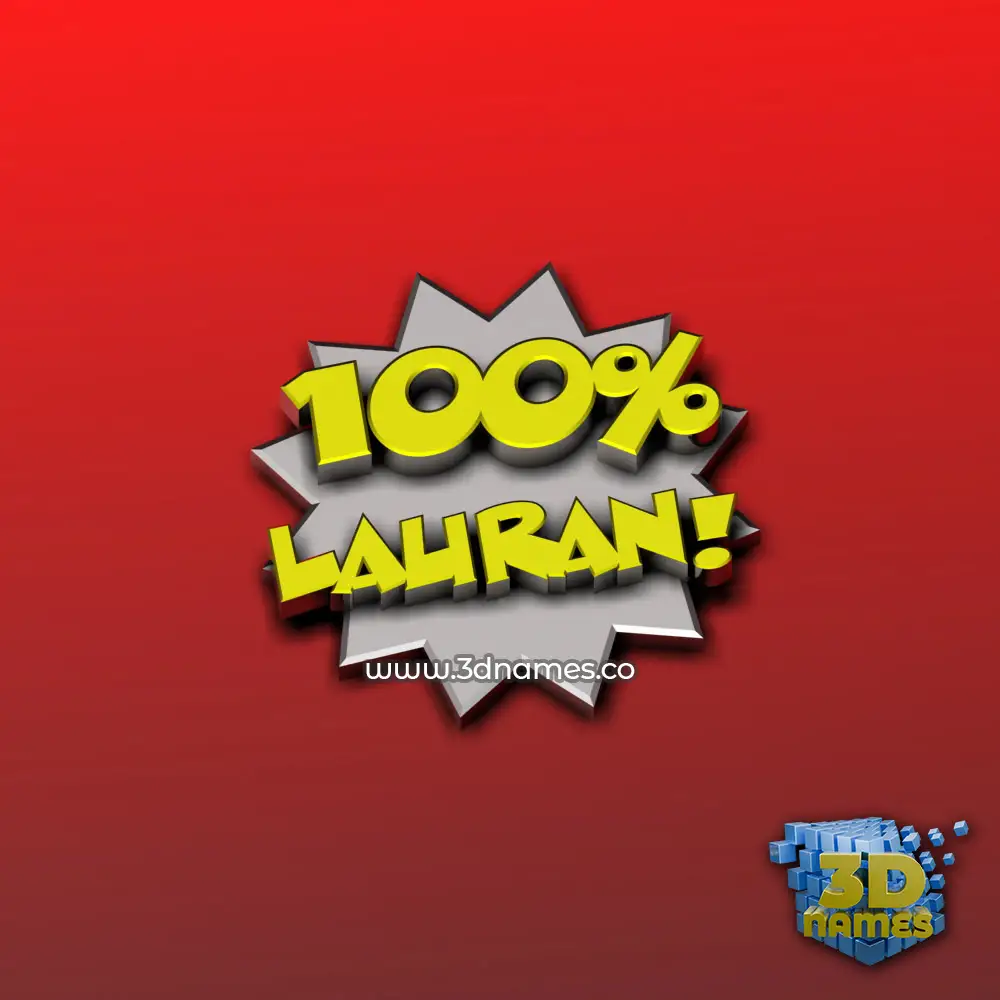 lauran in 100 Percent style - 3D name wallpaper