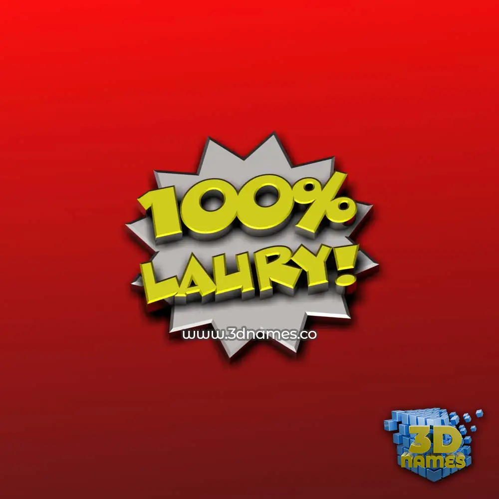 laury in 100 Percent style - 3D name wallpaper