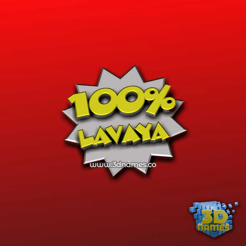 lavaya in 100 Percent style - 3D name wallpaper