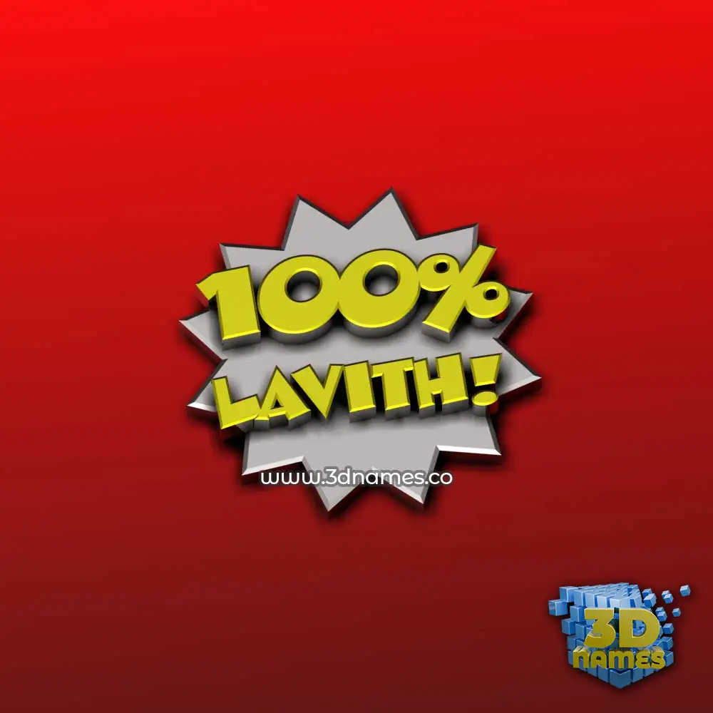 lavith in 100 Percent style - 3D name wallpaper