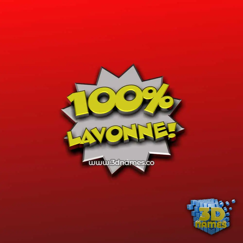 lavonne in 100 Percent style - 3D name wallpaper
