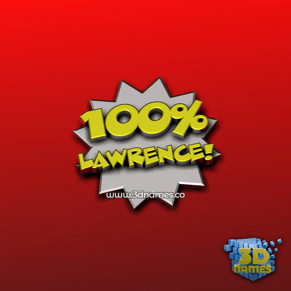 lawrence in 100 Percent style - 3D name wallpaper