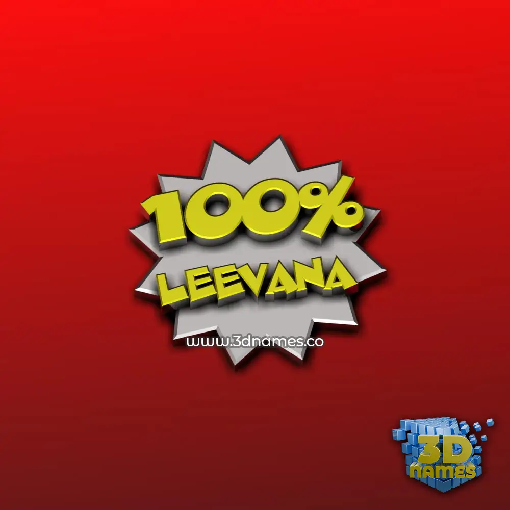 leevana in 100 Percent style - 3D name wallpaper
