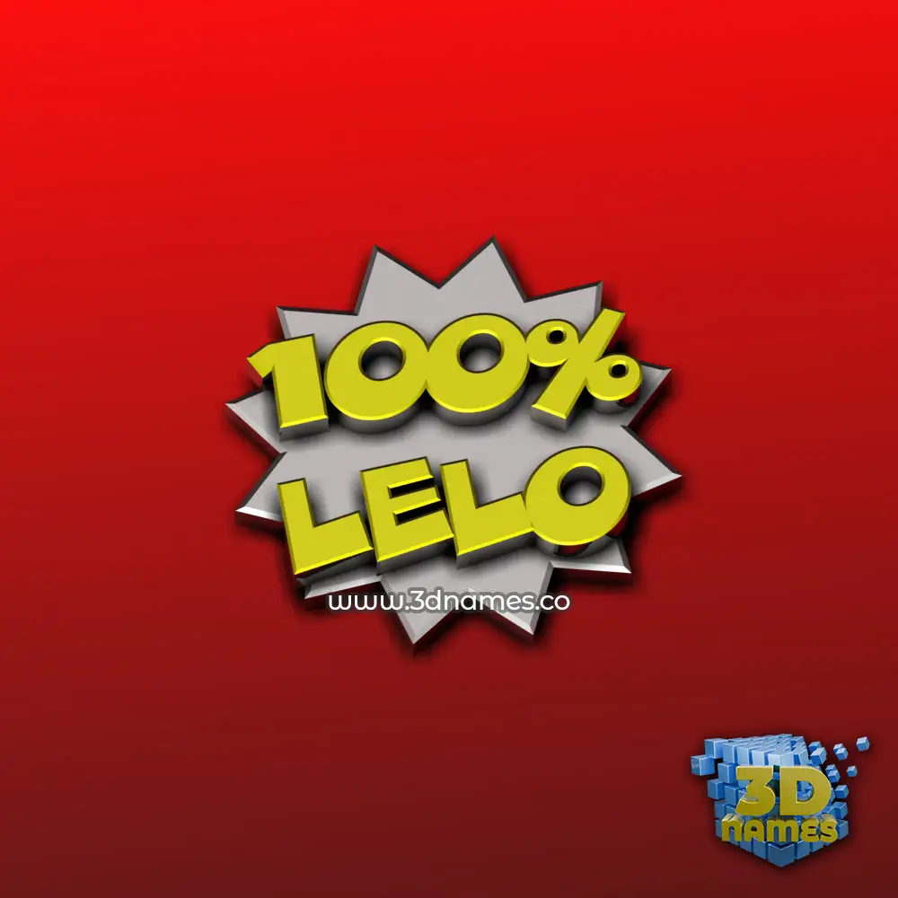 lelo in 100 Percent style - 3D name wallpaper