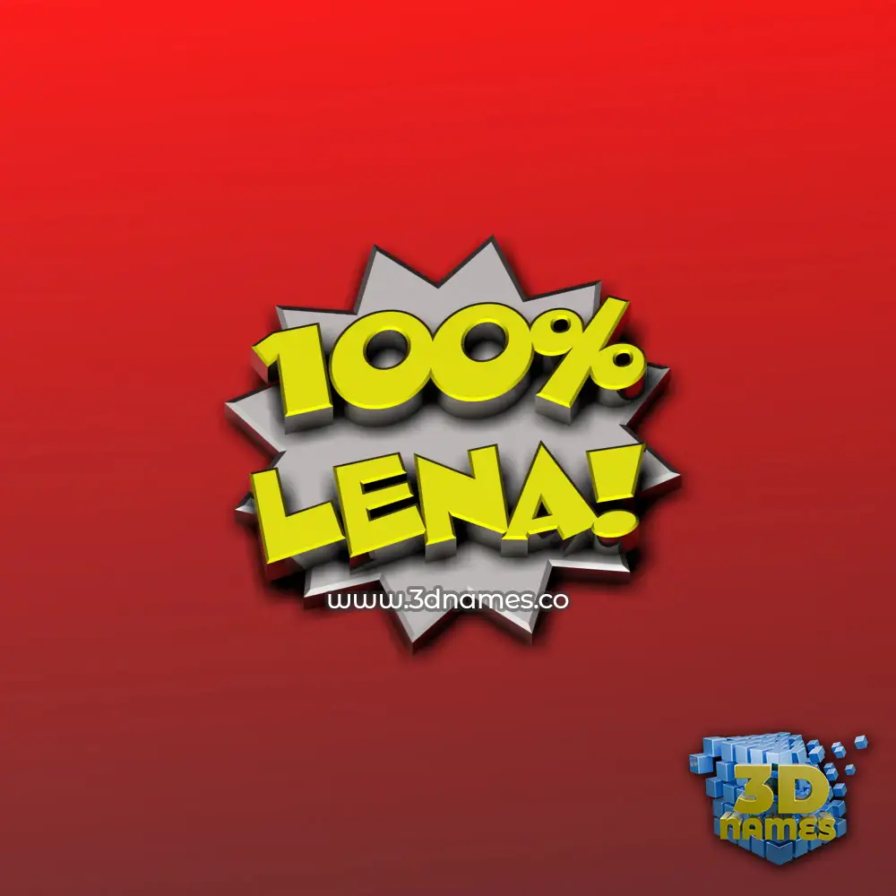 lena in 100 Percent style - 3D name wallpaper