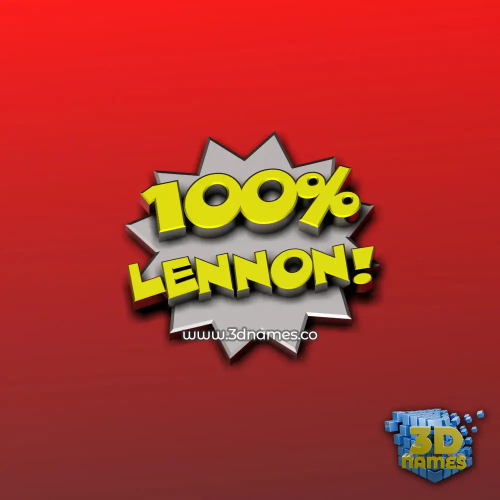 lennon in 100 Percent style - 3D name wallpaper