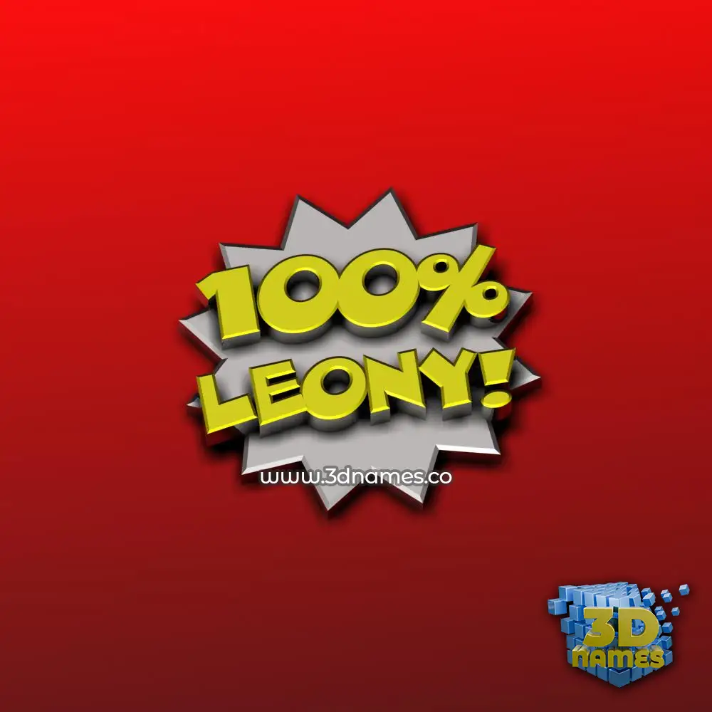 leony in 100 Percent style - 3D name wallpaper