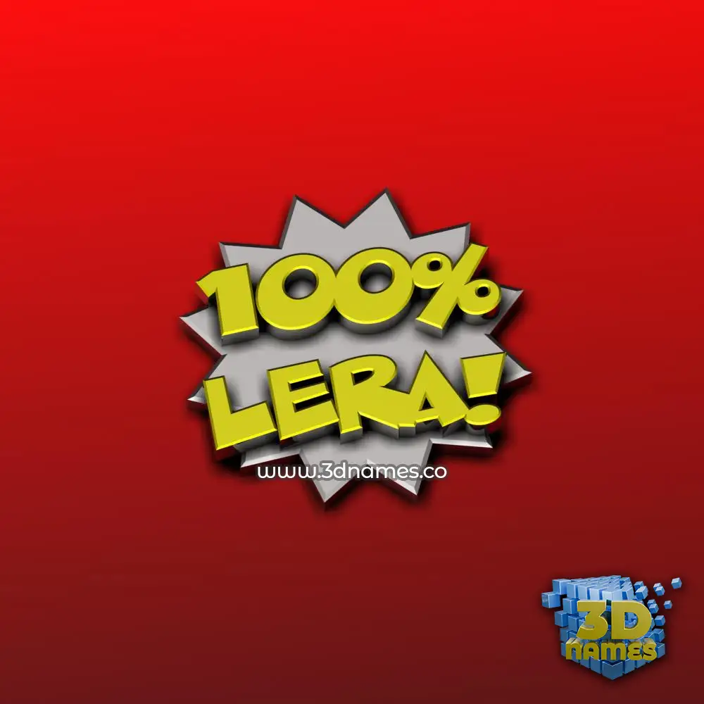 lera in 100 Percent style - 3D name wallpaper