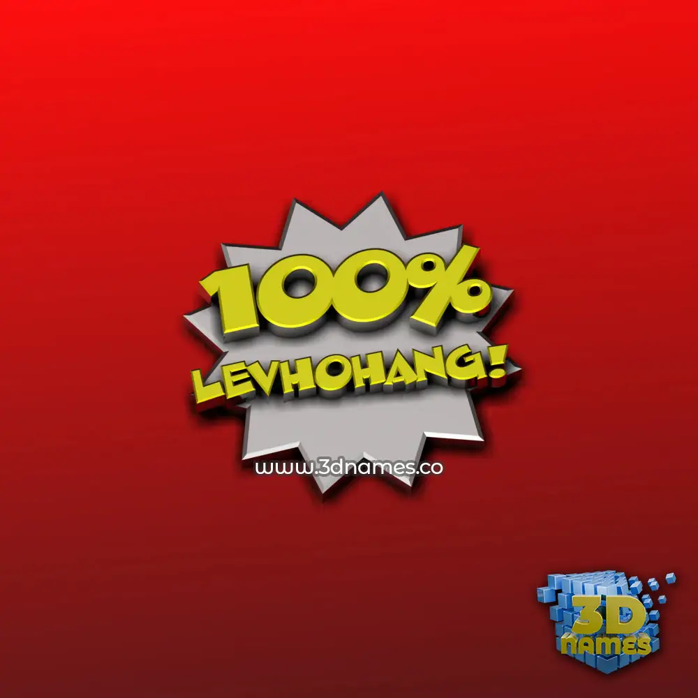 levhohang in 100 Percent style - 3D name wallpaper