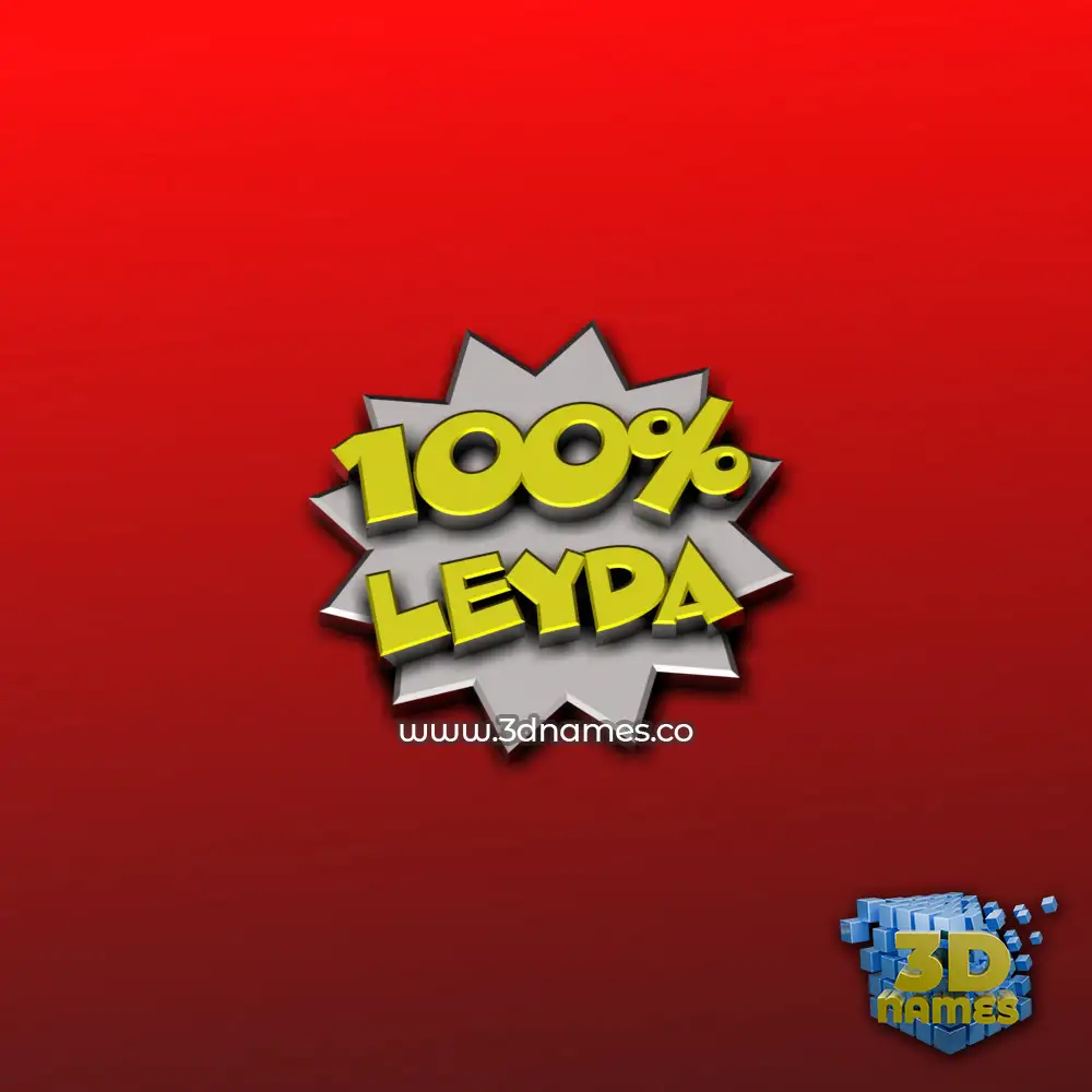 leyda in 100 Percent style - 3D name wallpaper