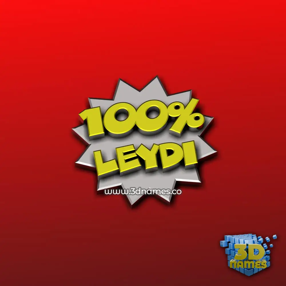 leydi in 100 Percent style - 3D name wallpaper