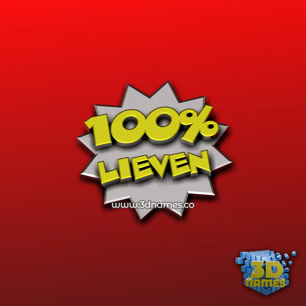 lieven in 100 Percent style - 3D name wallpaper