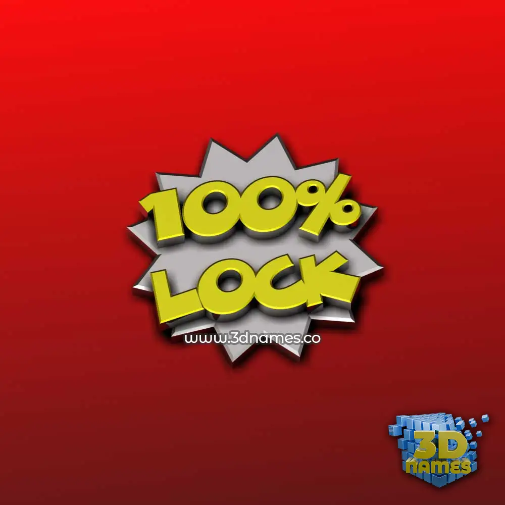 lock in 100 Percent style - 3D name wallpaper