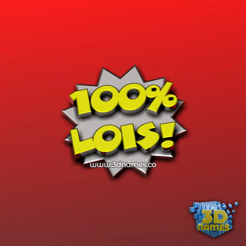 lois in 100 Percent style - 3D name wallpaper