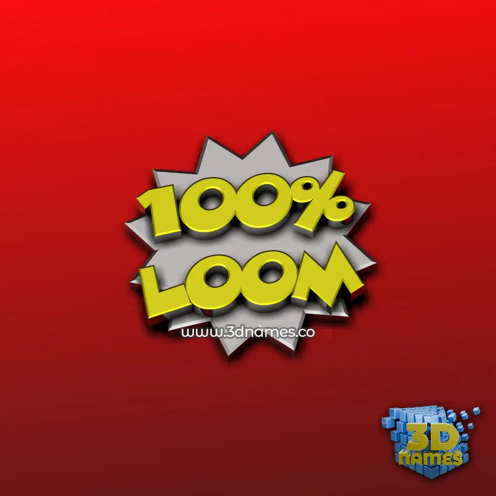 loom in 100 Percent style - 3D name wallpaper