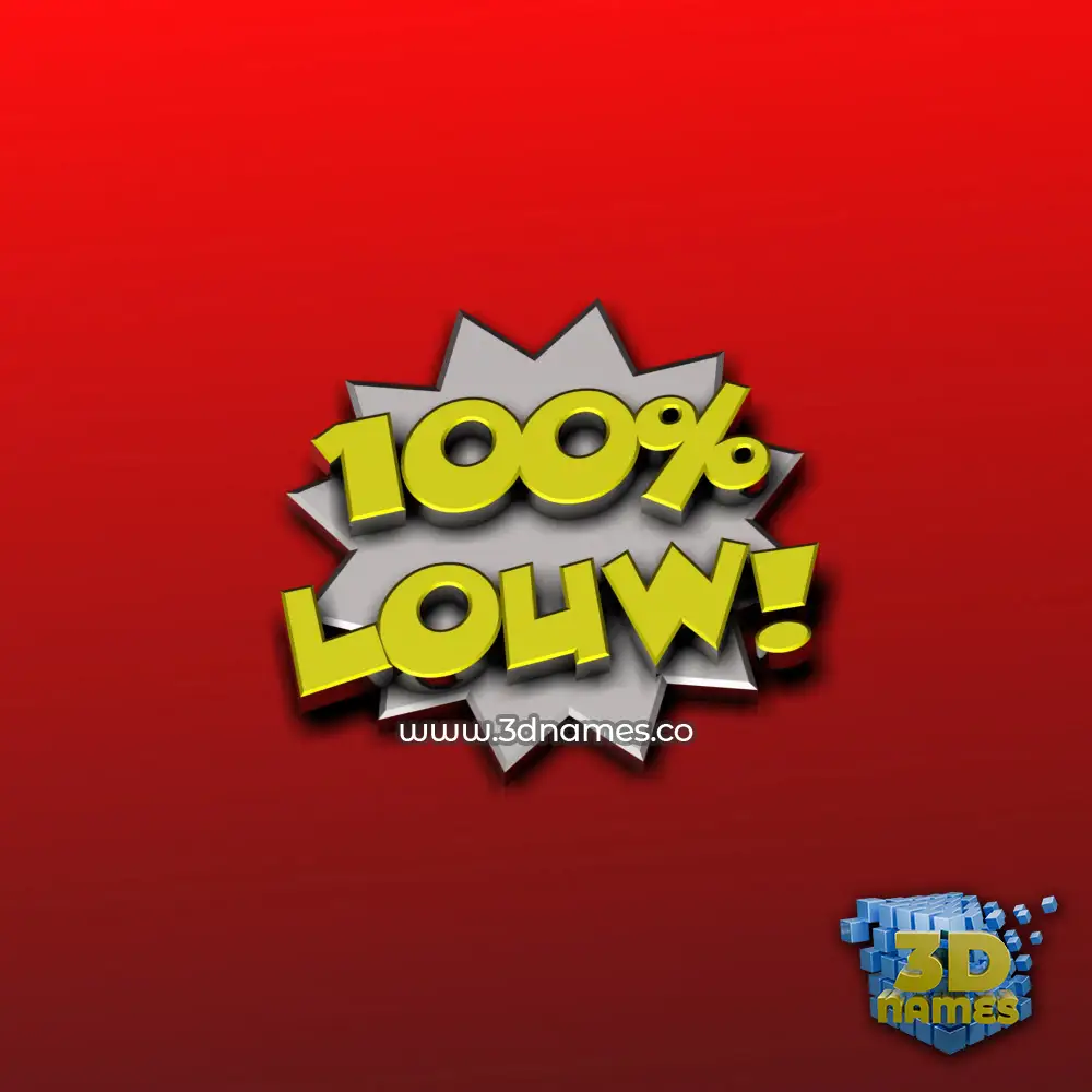 louw in 100 Percent style - 3D name wallpaper