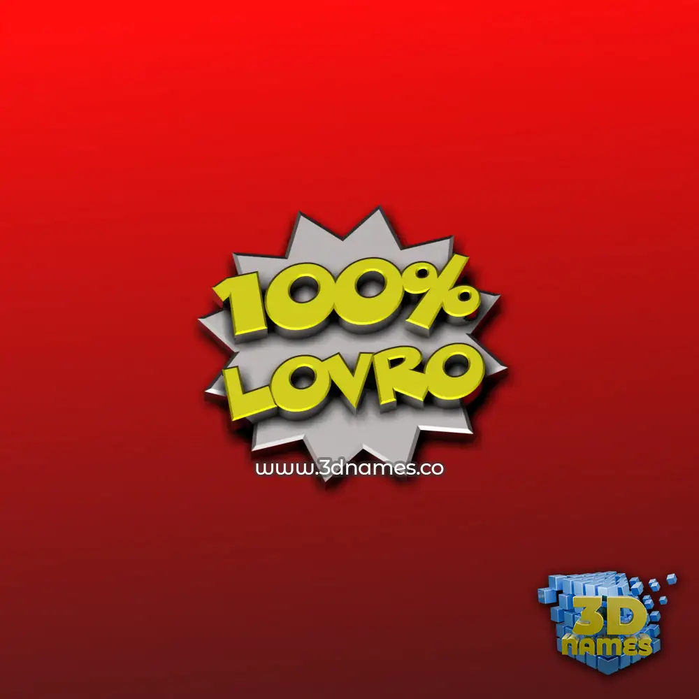 lovro in 100 Percent style - 3D name wallpaper