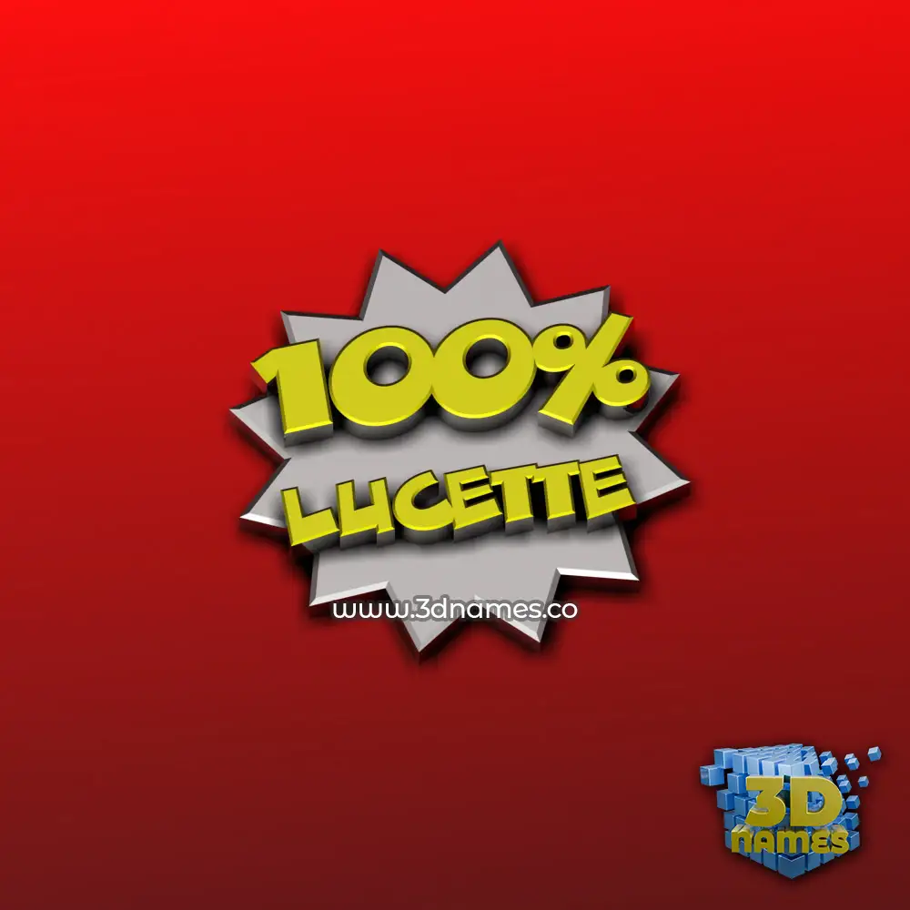 lucette in 100 Percent style - 3D name wallpaper