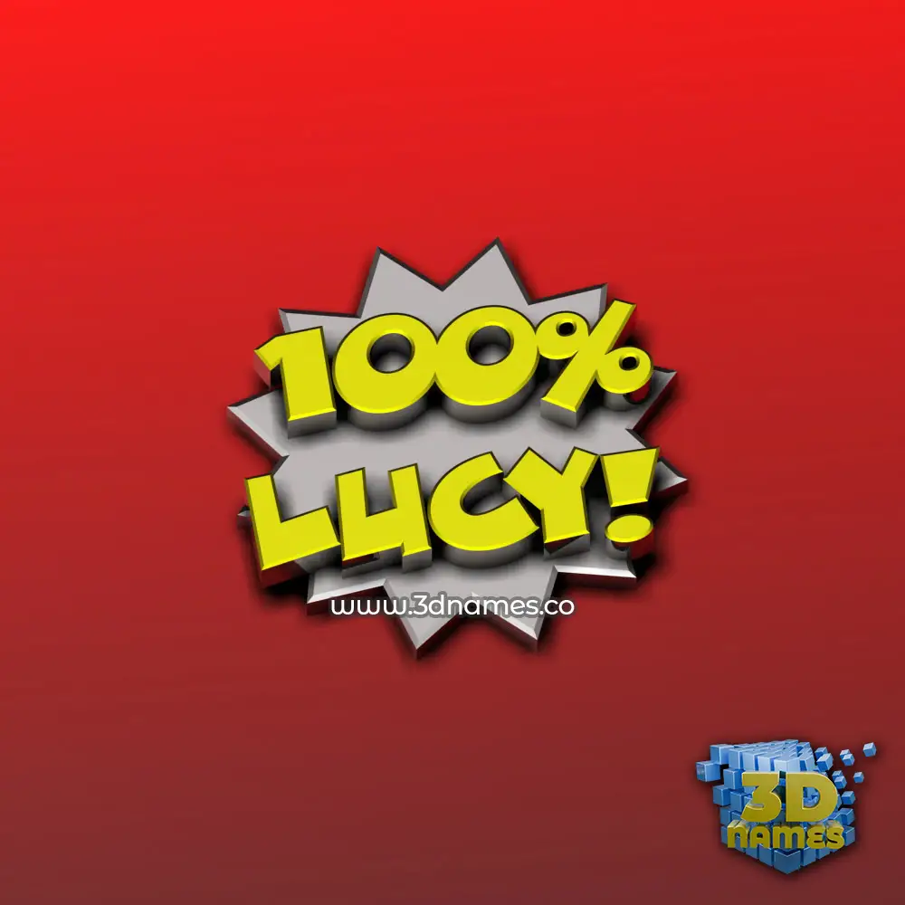 lucy in 100 Percent style - 3D name wallpaper