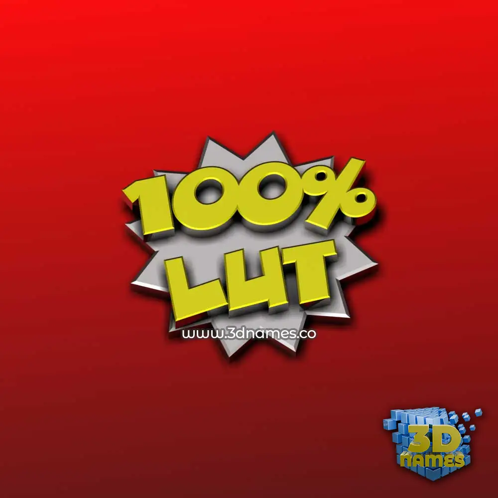 lut in 100 Percent style - 3D name wallpaper
