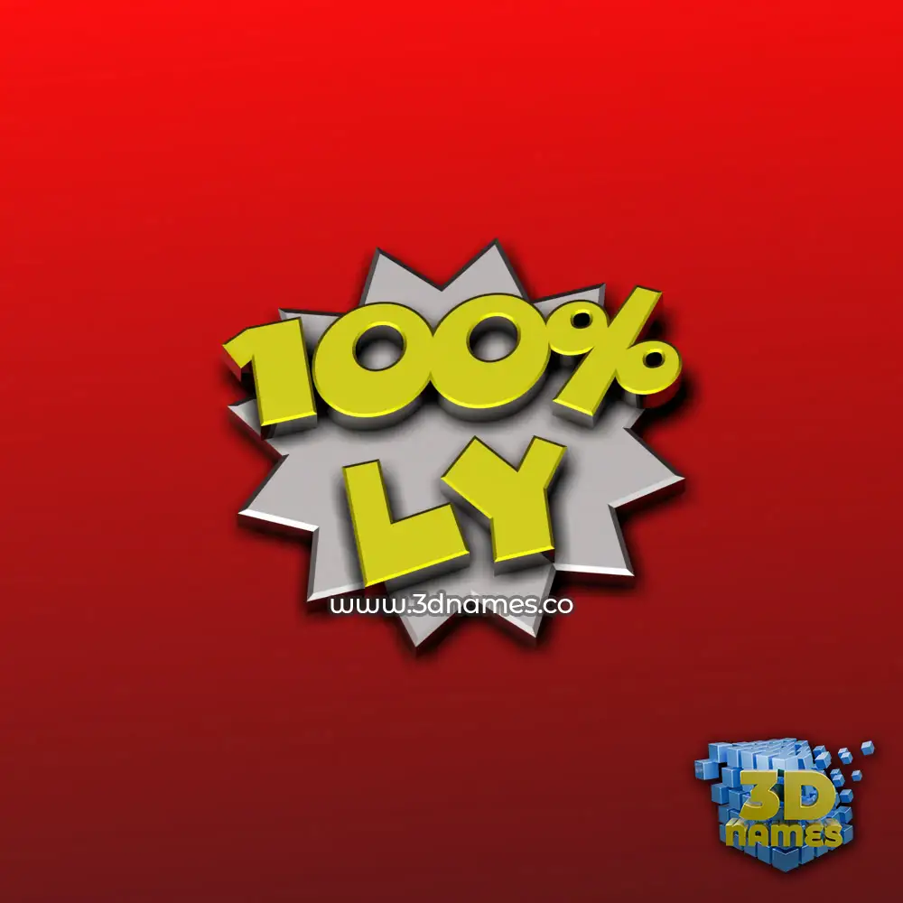 ly in 100 Percent style - 3D name wallpaper
