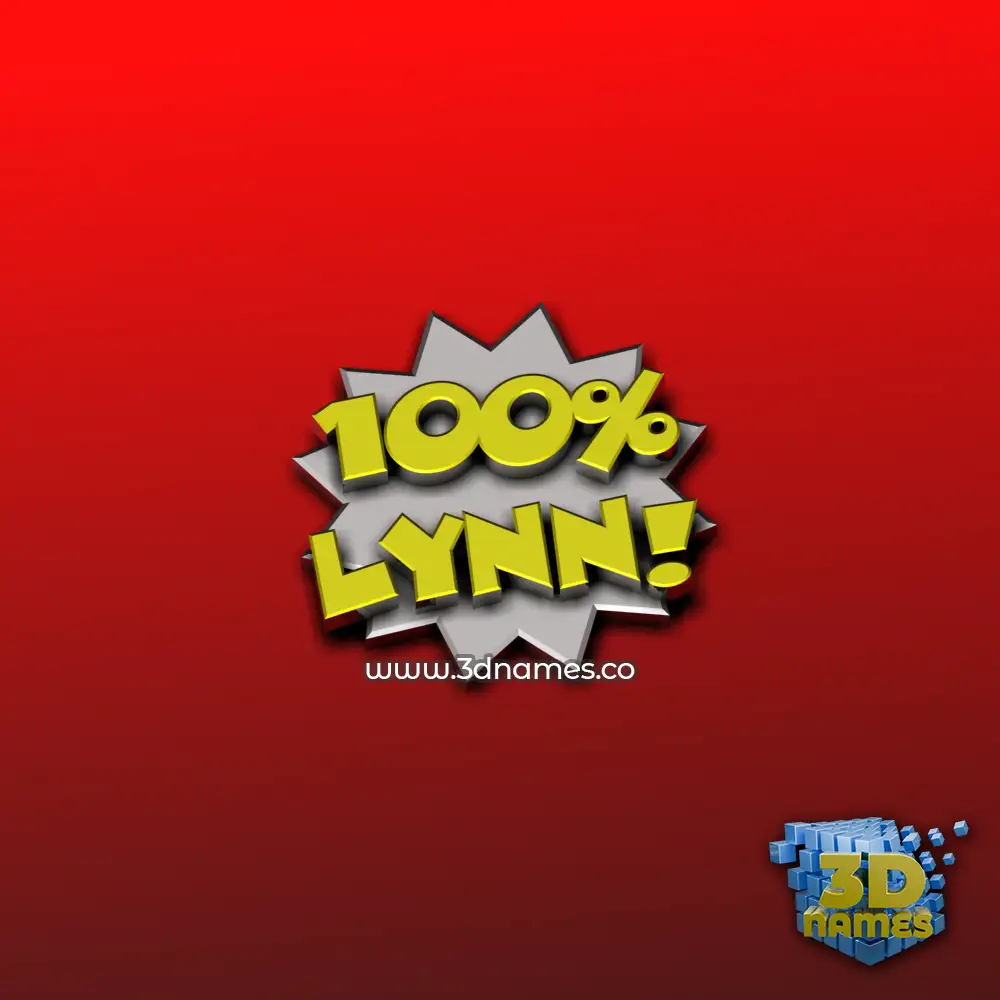 lynn in 100 Percent style - 3D name wallpaper