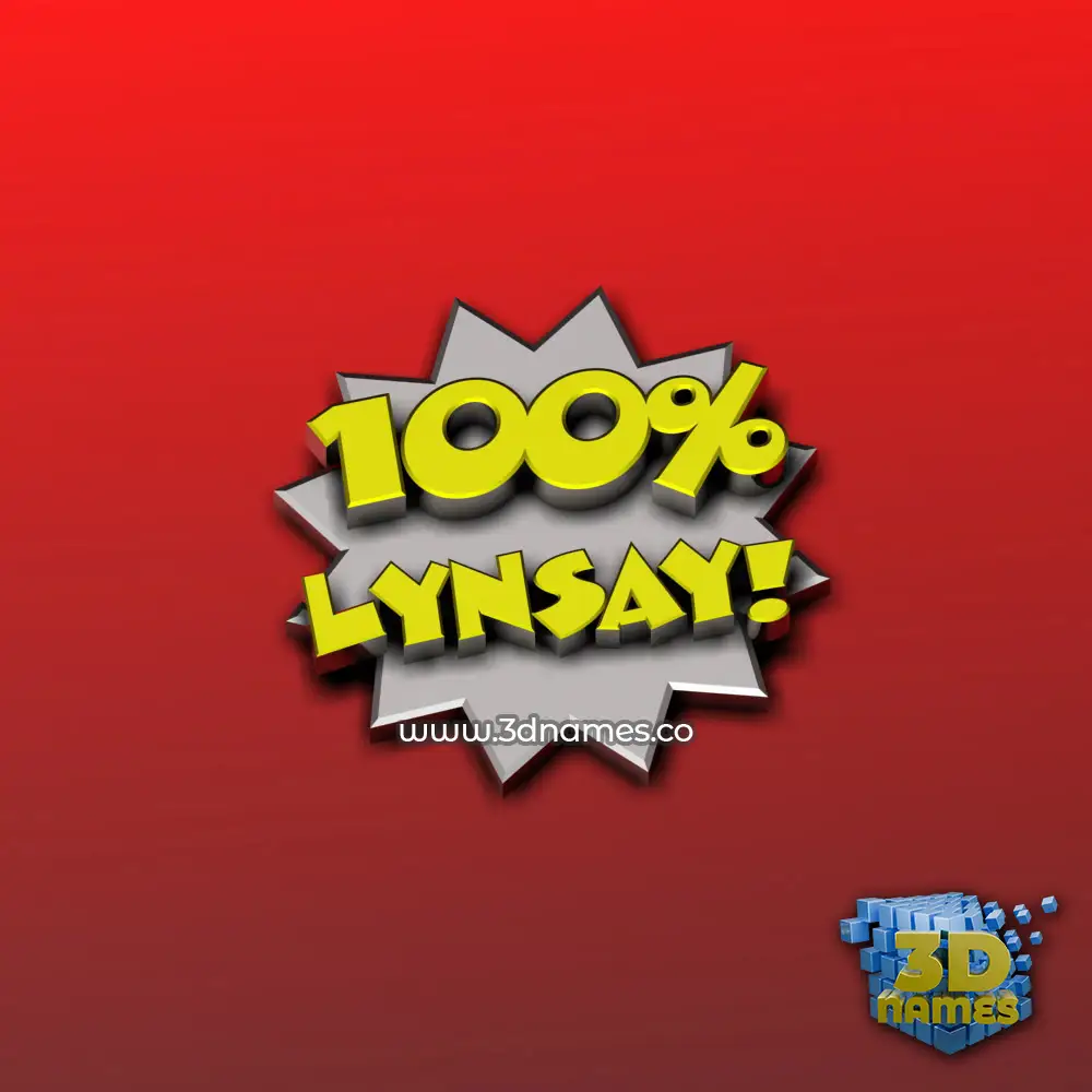 lynsay in 100 Percent style - 3D name wallpaper