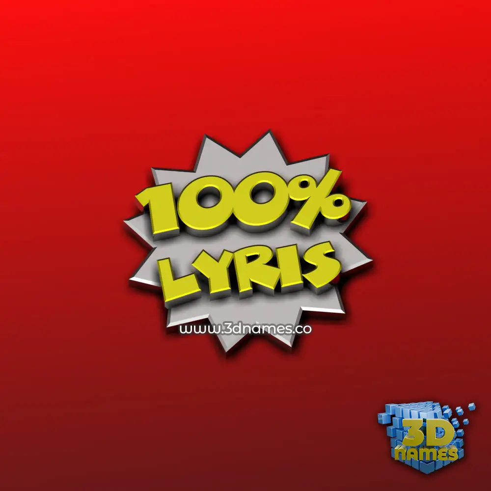 lyris in 100 Percent style - 3D name wallpaper