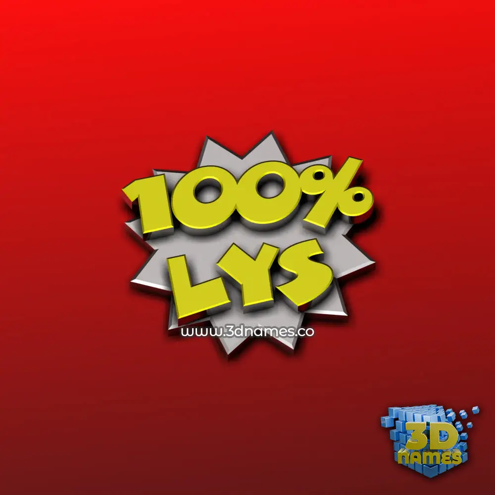lys in 100 Percent style - 3D name wallpaper