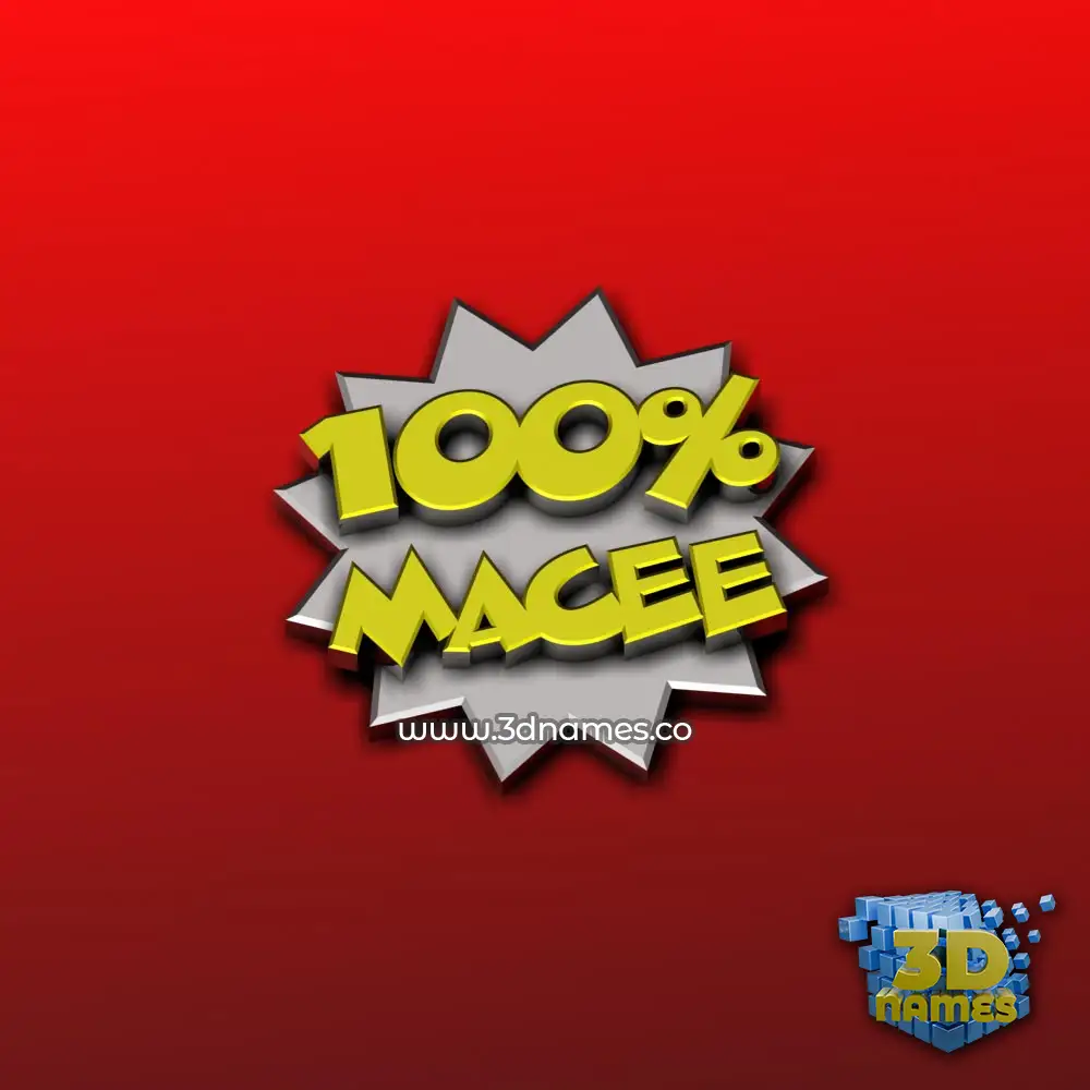macee in 100 Percent style - 3D name wallpaper