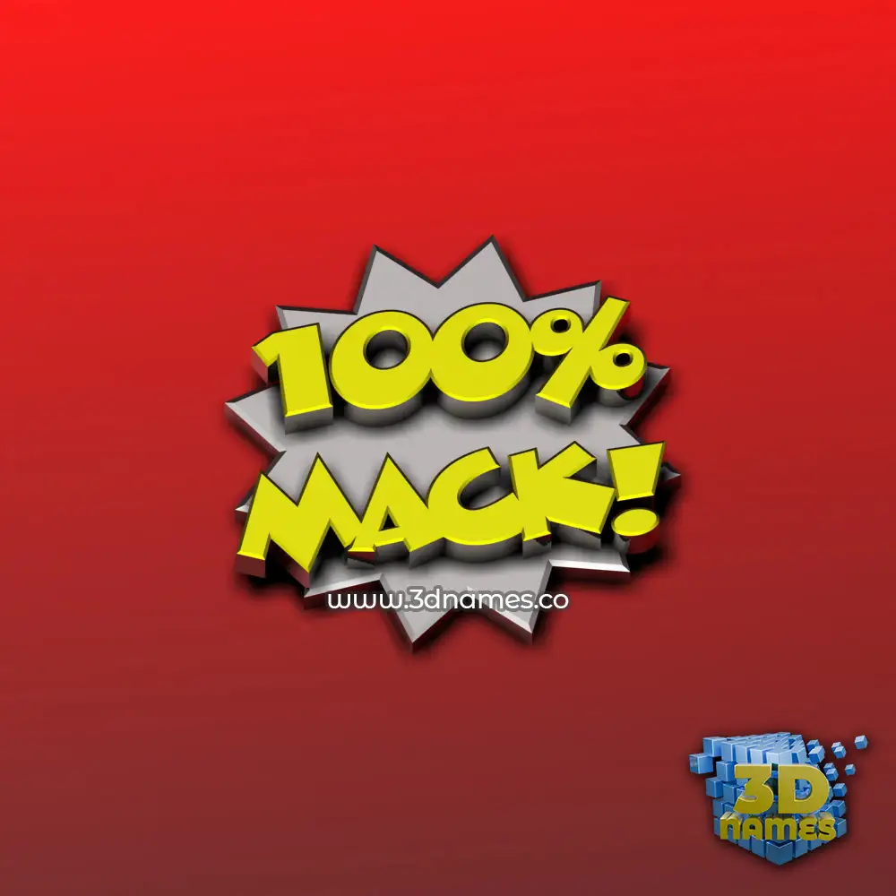 mack in 100 Percent style - 3D name wallpaper