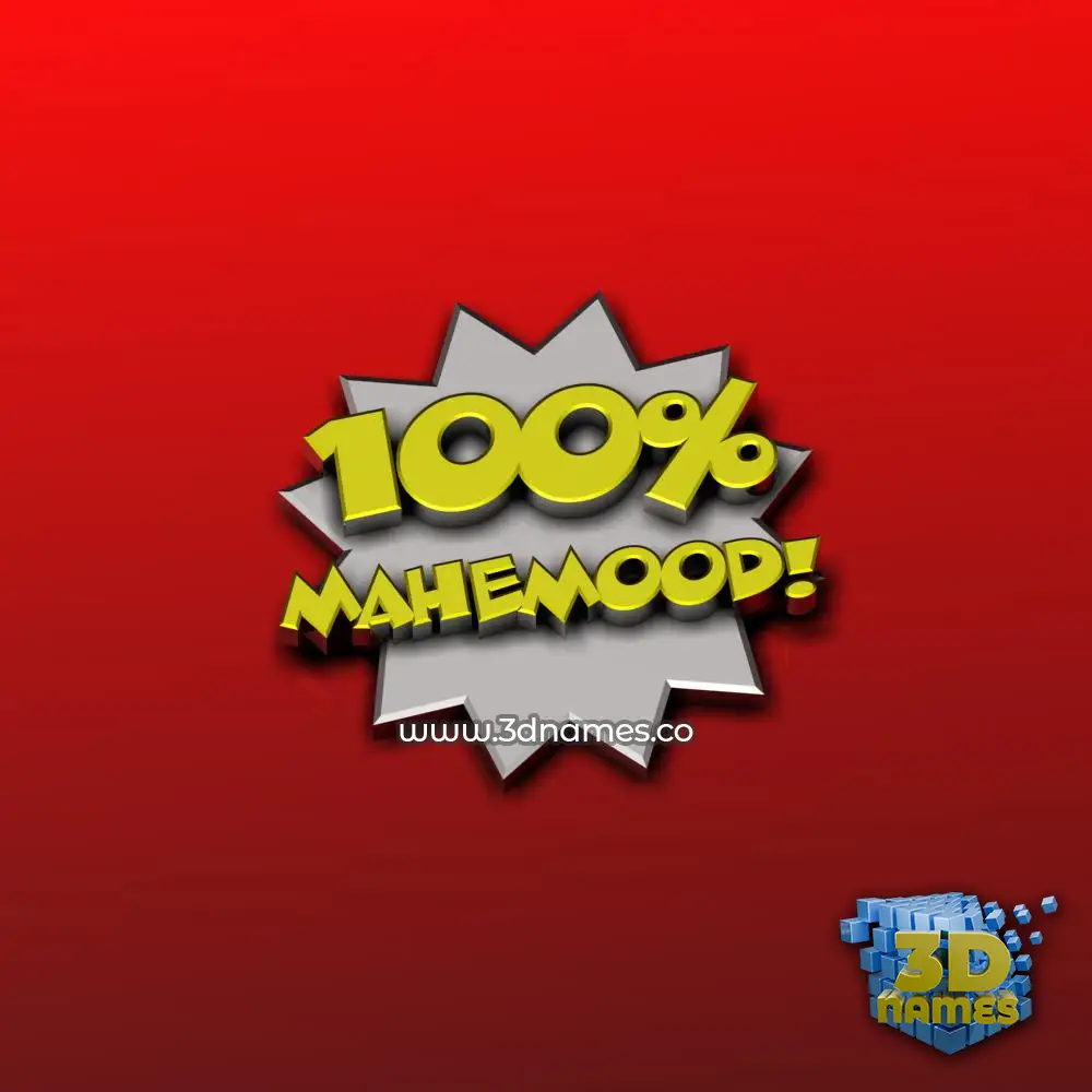 mahemood in 100 Percent style - 3D name wallpaper