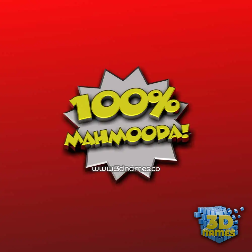mahmooda in 100 Percent style - 3D name wallpaper