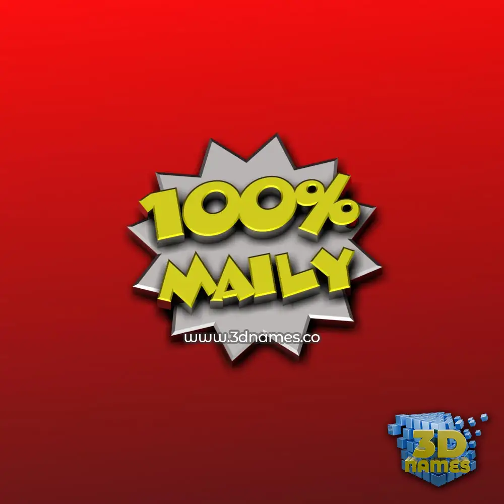 maily in 100 Percent style - 3D name wallpaper