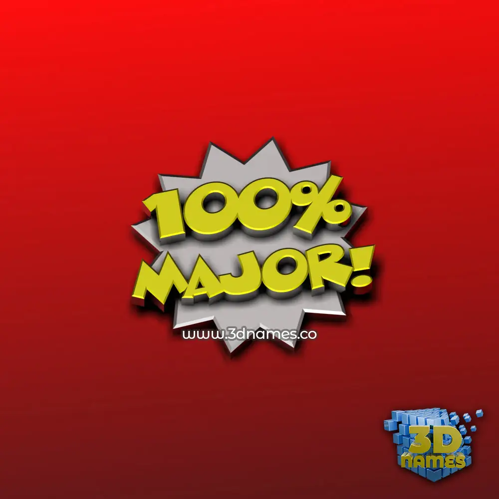 major in 100 Percent style - 3D name wallpaper