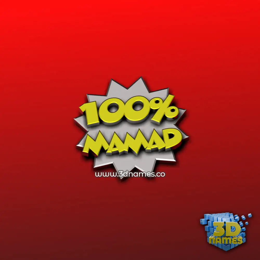 mamad in 100 Percent style - 3D name wallpaper