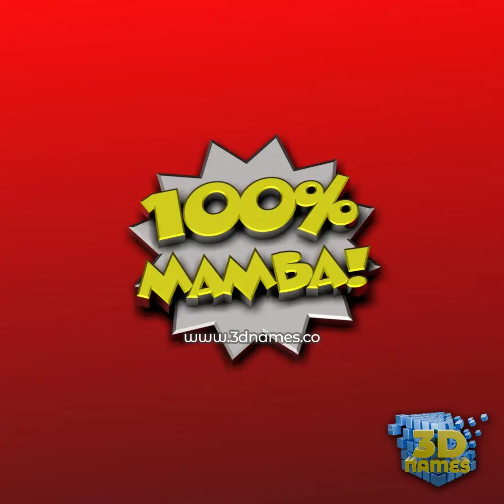 mamba in 100 Percent style - 3D name wallpaper