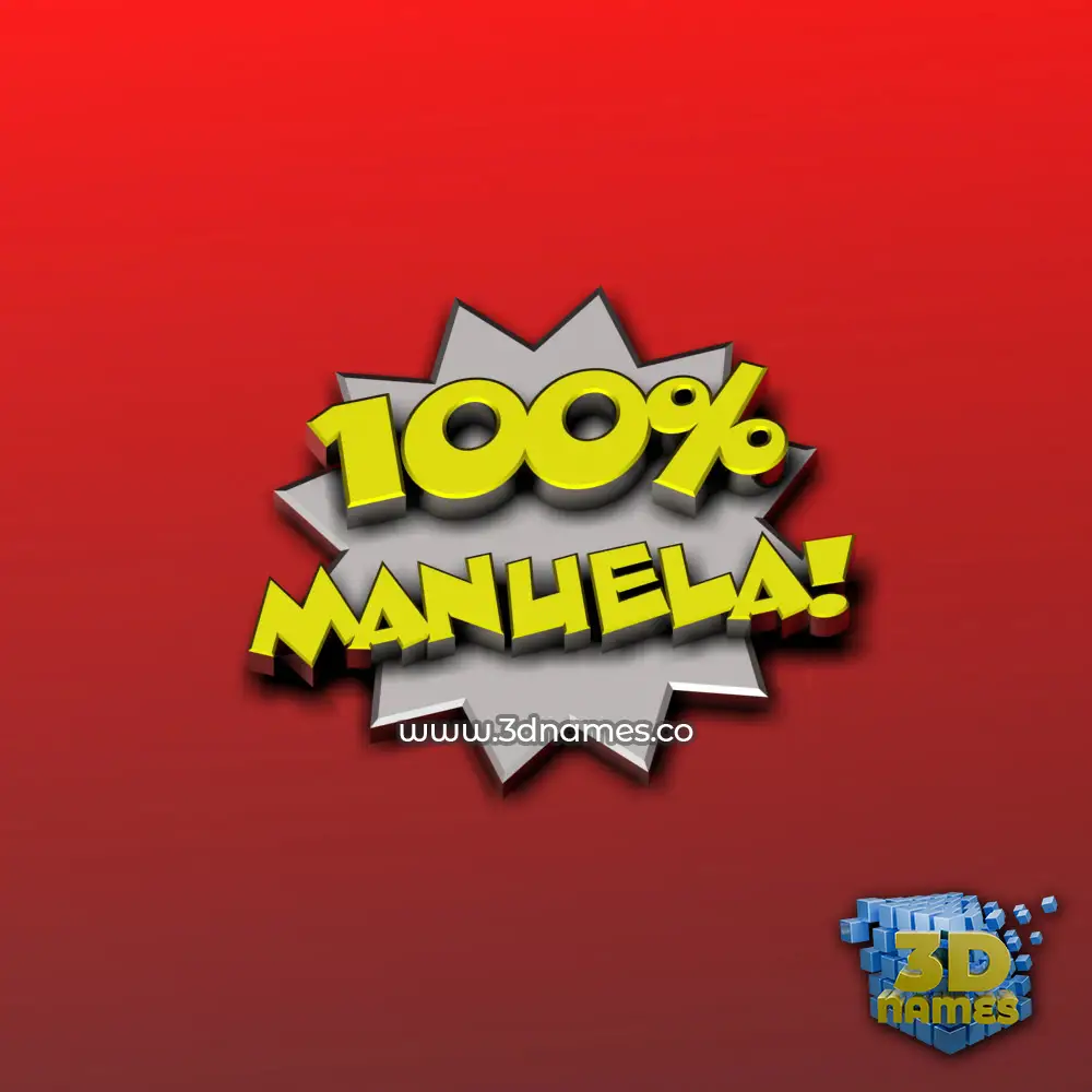 manuela in 100 Percent style - 3D name wallpaper