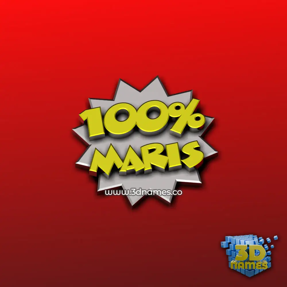 maris in 100 Percent style - 3D name wallpaper