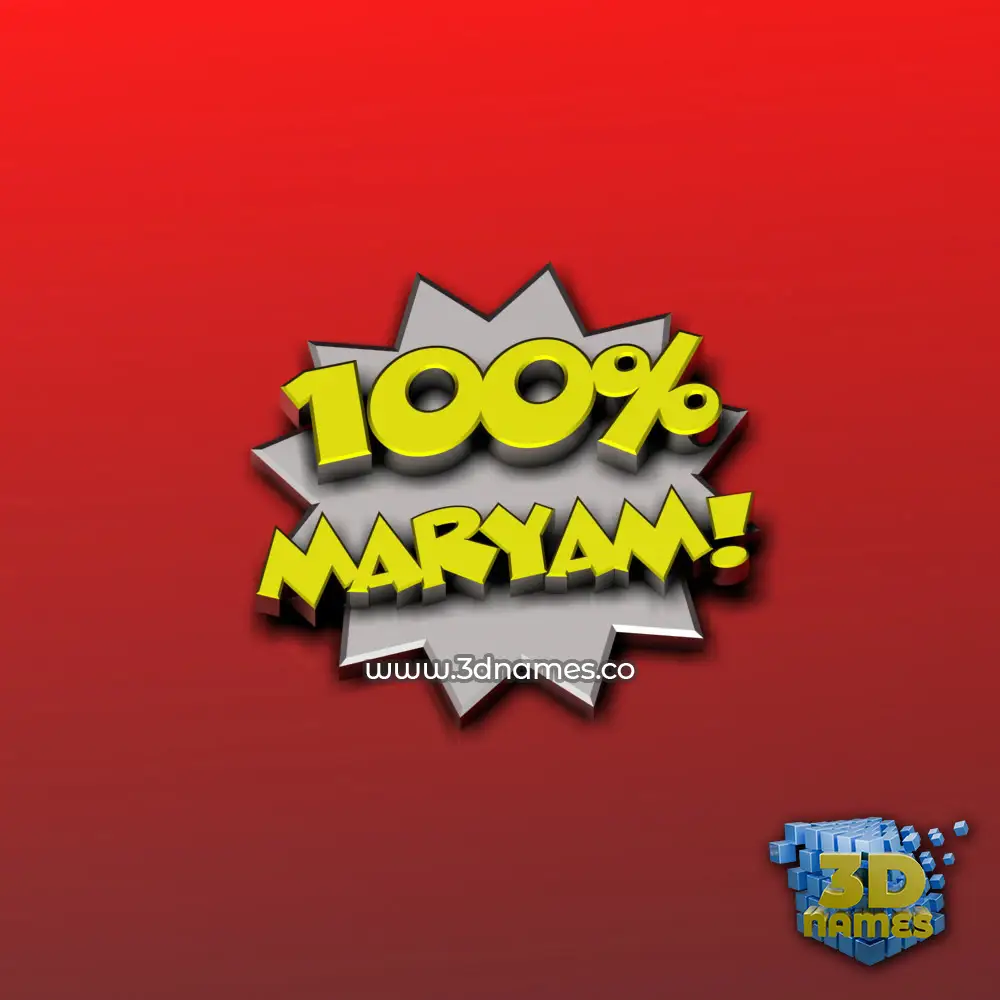 maryam in 100 Percent style - 3D name wallpaper