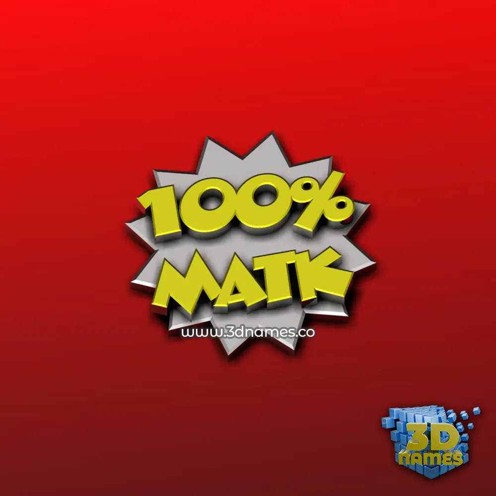 matk in 100 Percent style - 3D name wallpaper